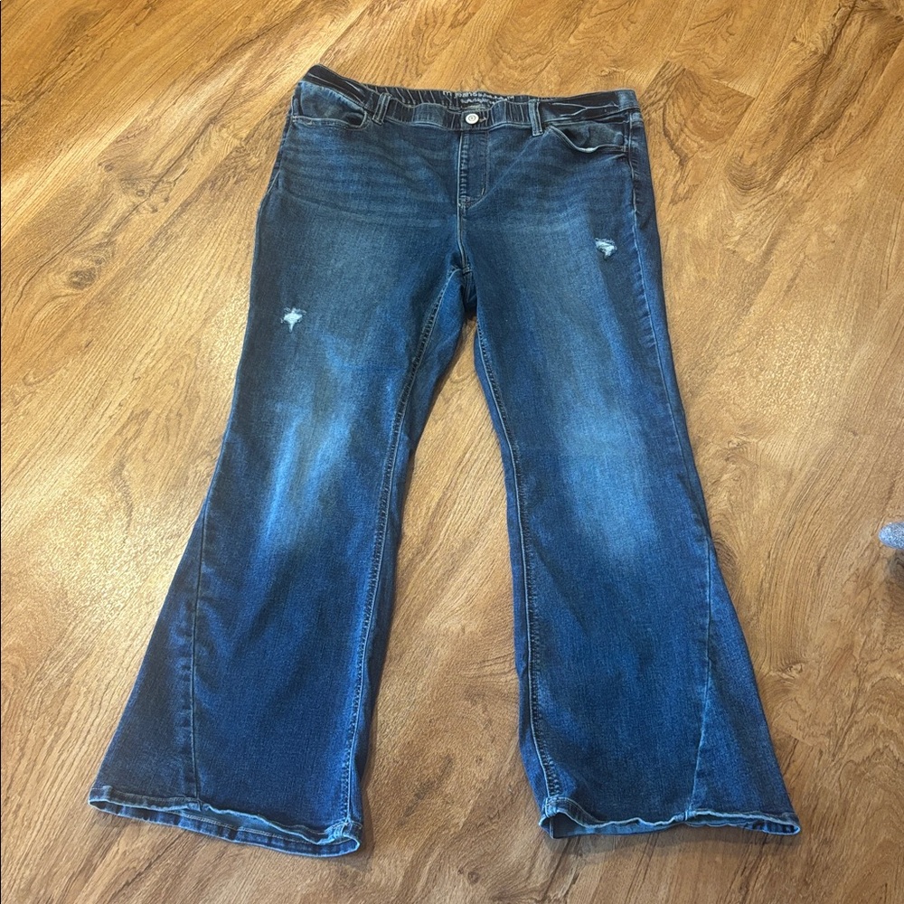 Maurices Dark Blue Flare Jeans- 20W